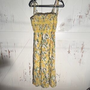 Blu Pepper Floral Sundress Yellow